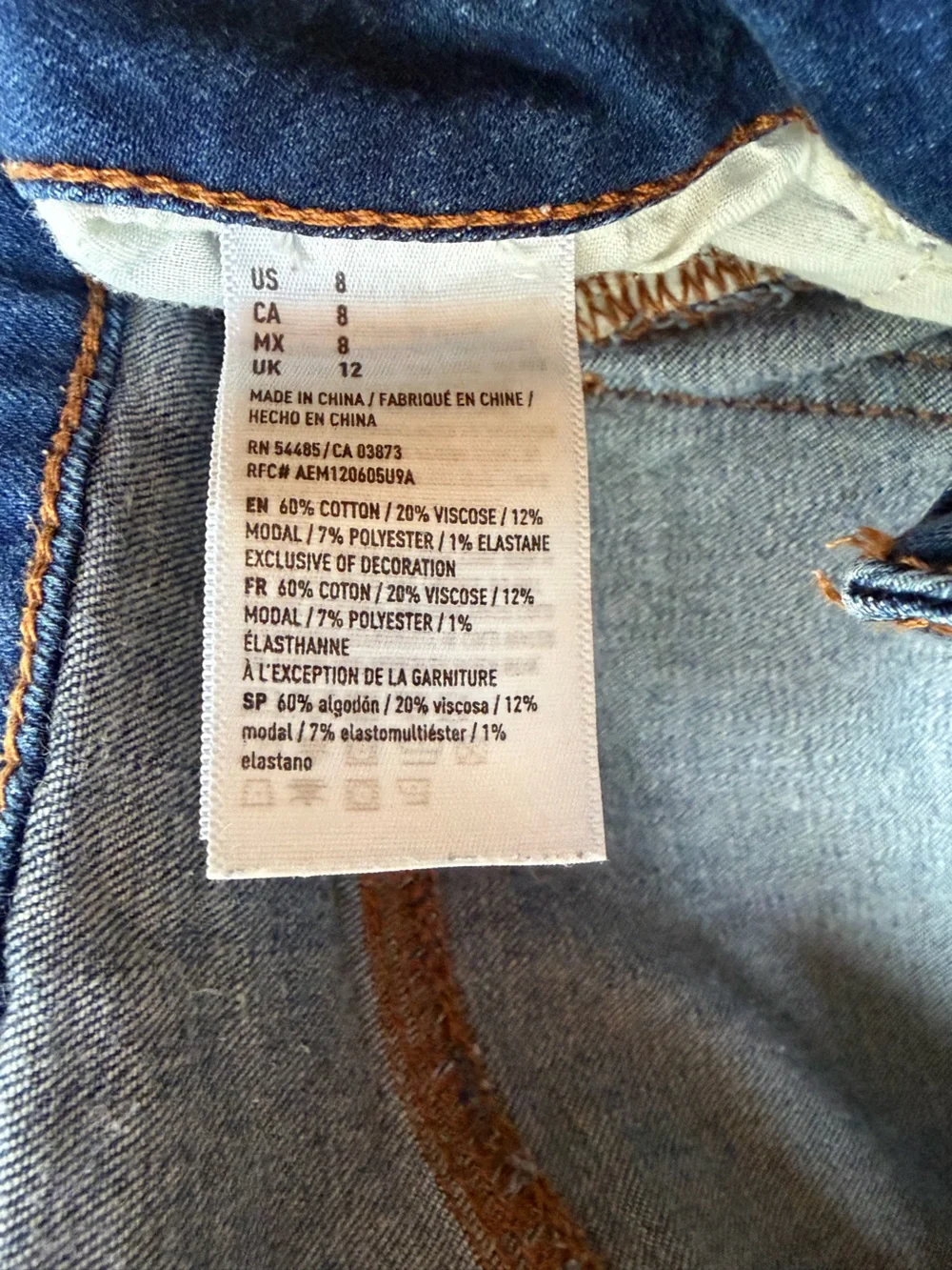 American Eagle Blue Distressed Denim Shorts with Lace Inset